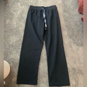 FIGS Scrub Pant Size Large Characol Grey/Blue Tie